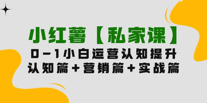 （9910期）小红薯【私家课】0-1玩赚小红书内容营销，认知篇+营销篇+实战篇（11节课）-<a href=