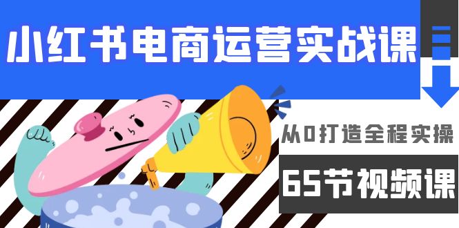 （9724期）小红书电商运营实战课，​从0打造全程实操（65节视频课）-<a href=
