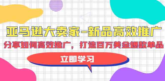 亚马逊大卖家新品高效推广，分享如何高效推广，打造百万美金爆款单品-<a href=