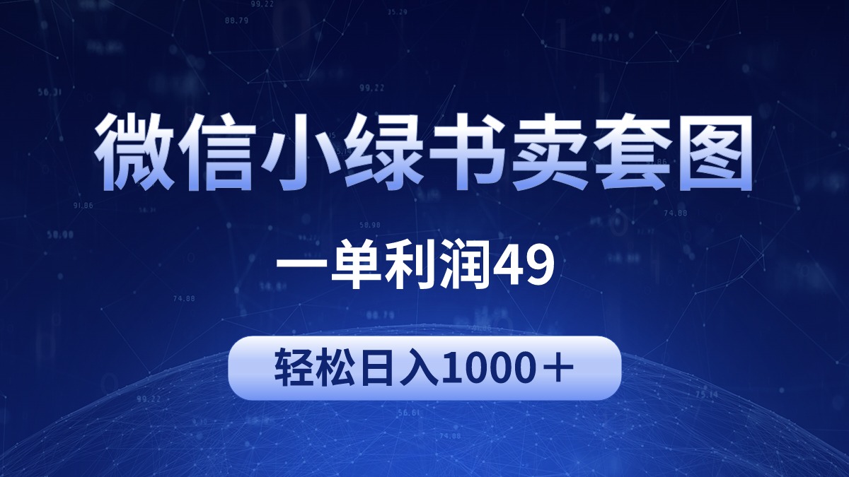 （9915期）冷门微信小绿书卖美女套图，一单利润49，轻松日入1000＋-<a href=