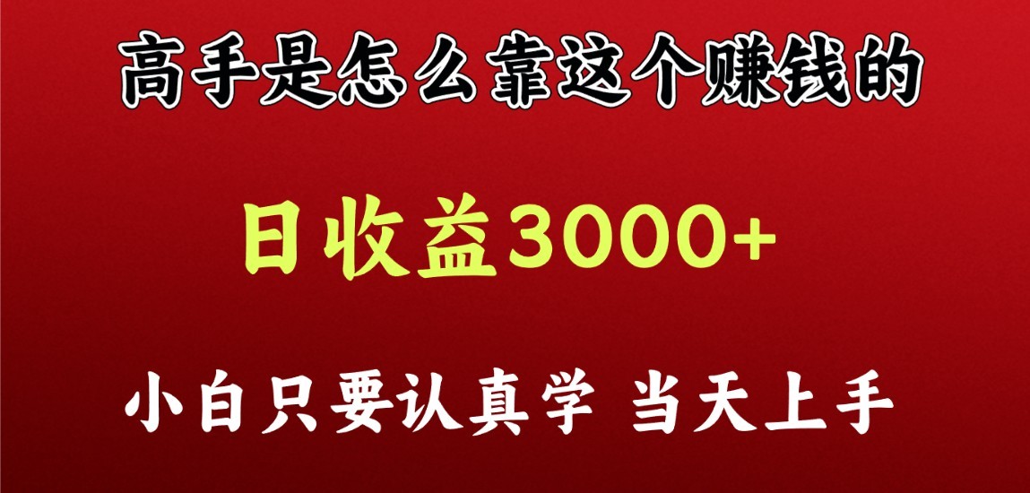 看高手是怎么赚钱的，一天收益至少3000+以上，小白当天上手-<a href=