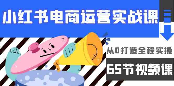 小红书电商运营实战课，​从0打造全程实操（63节视频课）-<a href=