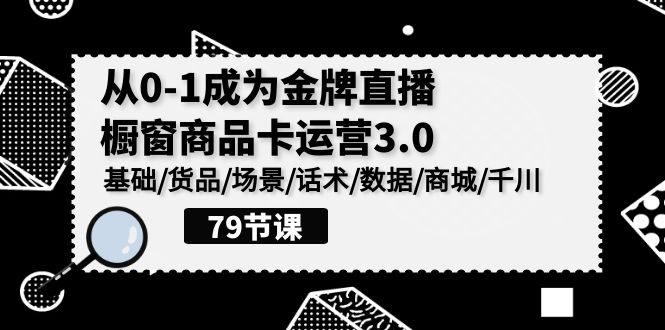 0-1成为金牌直播橱窗商品卡运营3.0，基础/货品/场景/话术/数据/商城/千川-<a href=