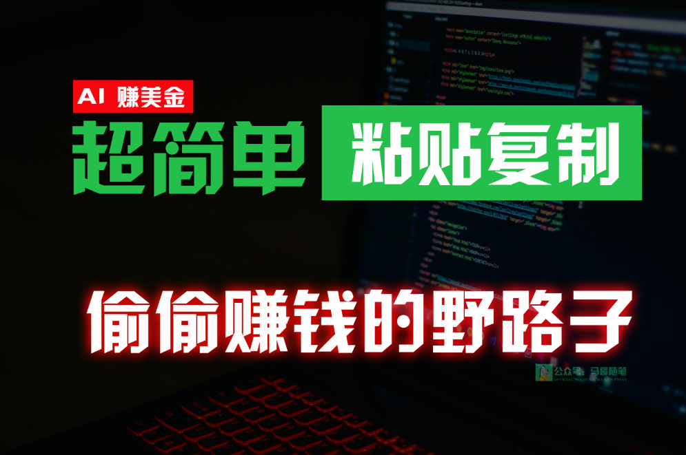 偷偷赚钱野路子，0成本海外淘金，无脑粘贴复制，稳定且超简单，适合副业兼职-<a href=