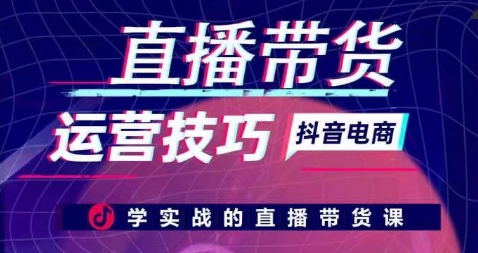 直播带货运营技巧，学实战的直播带货课-<a href=