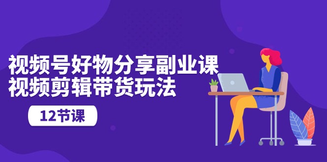 视频号好物分享副业课，视频剪辑带货玩法（12节课）-<a href=