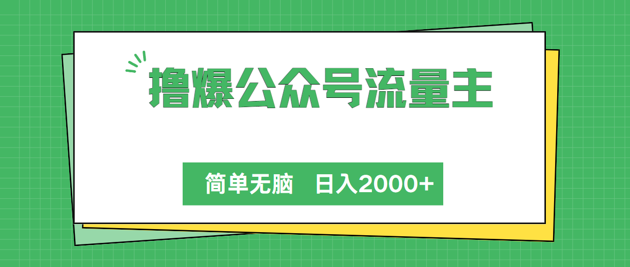 （10310期）撸爆公众号流量主，简单无脑，单日变现2000+-<a href=