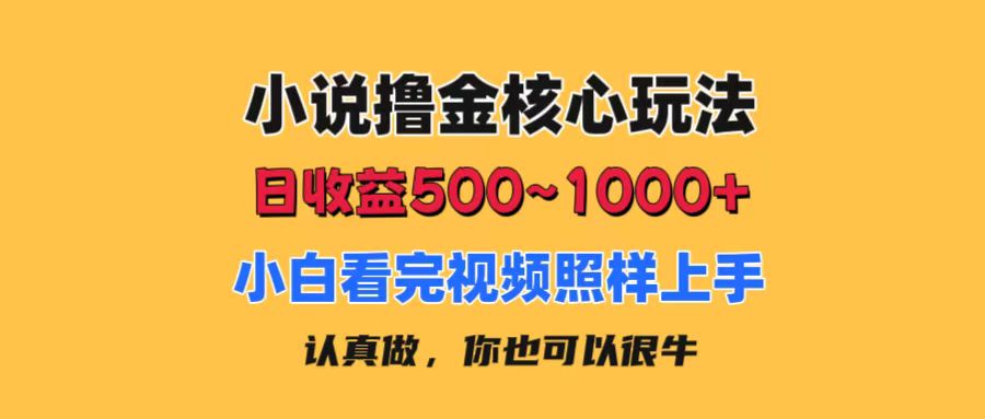 （11461期）小说撸金核心玩法，日收益500-1000+，小白看完照样上手，0成本有手就行-<a href=
