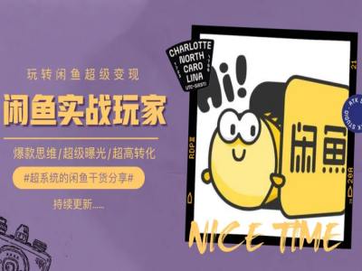 手把手教你0到1系统玩转闲鱼变现，爆款思维/超级曝光/超高转化-<a href=