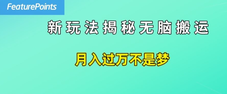 简单操作，每天50美元收入，搬运就是赚钱的秘诀-<a href=
