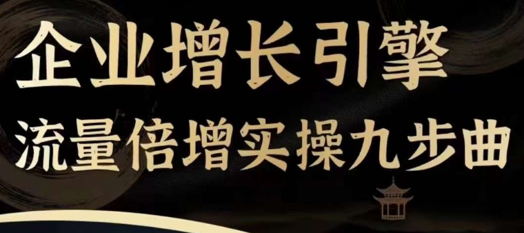 企业增长引擎流量倍增实操九步曲，一套课程帮你找到快速、简单、有效、可复制的获客+变现方式，-白戈学堂