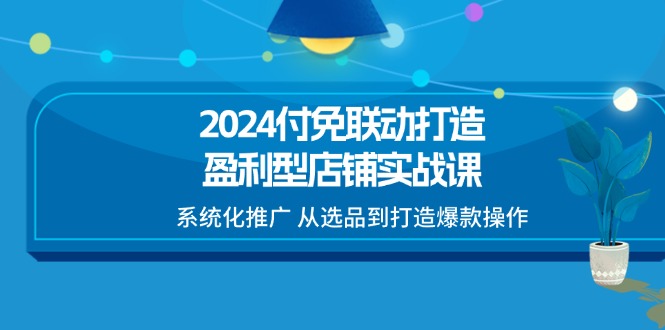 （11458期）2024付免联动-打造盈利型店铺实战课，系统化推广 从选品到打造爆款操作-<a href=
