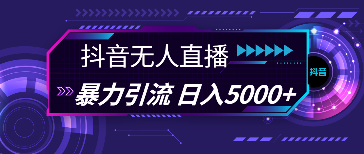 （11709期）抖音无人直播，暴利引流，日入5000+-<a href=