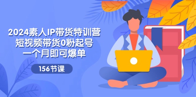 2024素人IP带货特训营，短视频带货0粉起号，一个月即可爆单（156节）-<a href=
