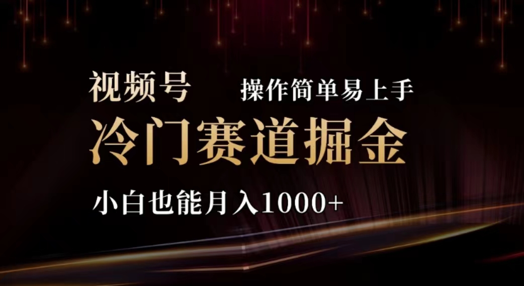 （11378期）2024视频号冷门赛道掘金，操作简单轻松上手，小白也能月入1000+-<a href=