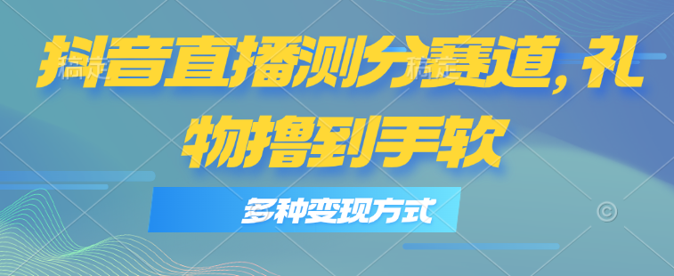 （11380期）抖音直播测分赛道，多种变现方式，轻松日入1000+-<a href=