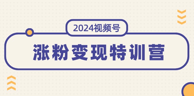 （11779期）2024视频号-涨粉变现特训营：一站式打造稳定视频号涨粉变现模式（10节）-<a href=