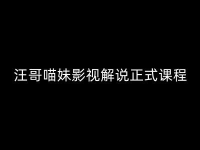汪哥影视解说正式课程：剪映/PR教学/视解说剪辑5大黄金法则/全流程剪辑7把利器等等-白戈学堂