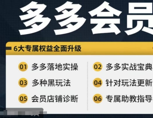 拼多多会员，拼多多实战宝典+实战落地实操，从新手到高阶内容全面覆盖-白戈学堂