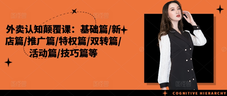 外卖认知颠覆课：基础篇/新店篇/推广篇/特权篇/双转篇/活动篇/技巧篇等-白戈学堂