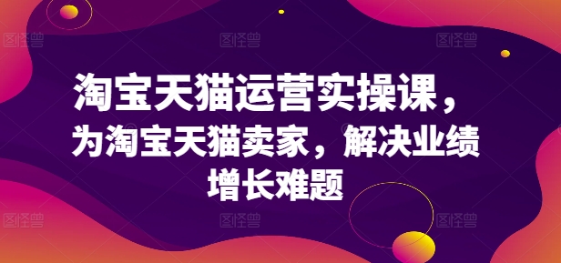 淘宝天猫运营实操课，为淘宝天猫卖家，解决业绩增长难题-白戈学堂