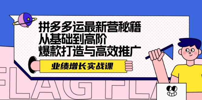 （12260期）拼多多运最新营秘籍：业绩 增长实战课，从基础到高阶，爆款打造与高效推广-白戈学堂