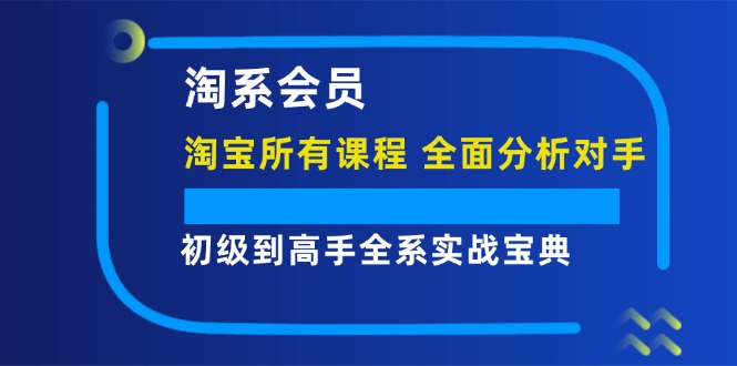 淘系会员初级到高手全系实战宝典【淘宝所有课程，全面分析对手】-白戈学堂