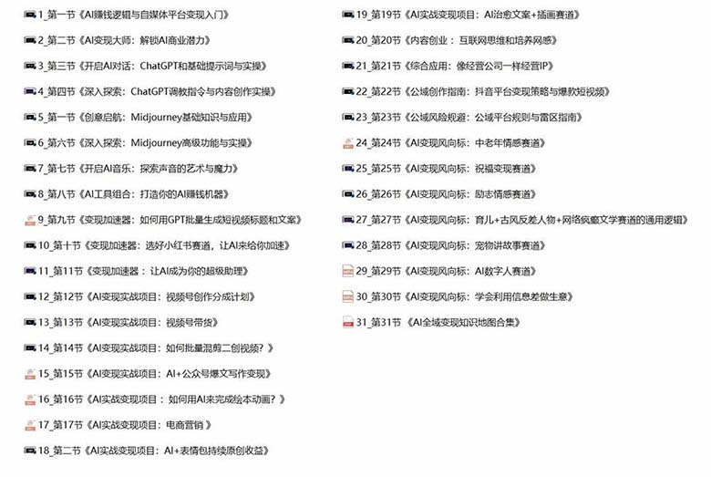 AI全面变现实操班：从0到1引领你赚取副业首桶金 AI工具玩法/实战技能/变现-白戈学堂