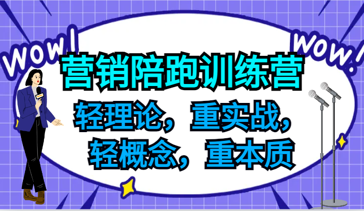 营销陪跑训练营，轻理论，重实战，轻概念，重本质，适合中小企业和初创企业的老板-白戈学堂