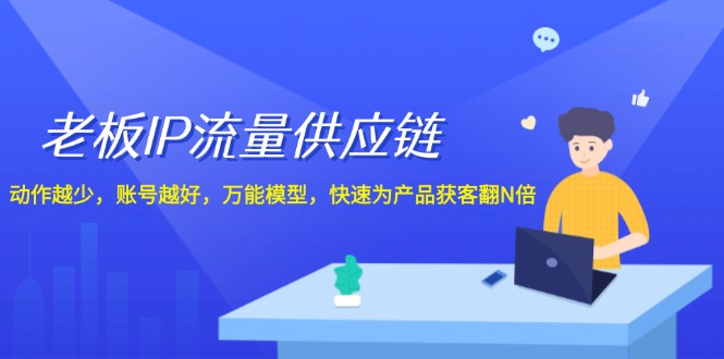 老板IP流量供应链，动作越少账号越好，万能模型快速为产品获客翻N倍！-白戈学堂