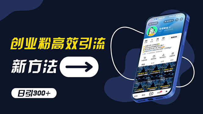 （11890期）创业粉高效引流，抖音工具号玩法，日引300+，不要成为学习高手，要成为…-白戈学堂