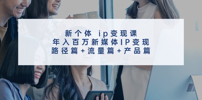 新个体ip变现课，年入百万新媒体IP变现，路径篇+流量篇+产品篇-白戈学堂