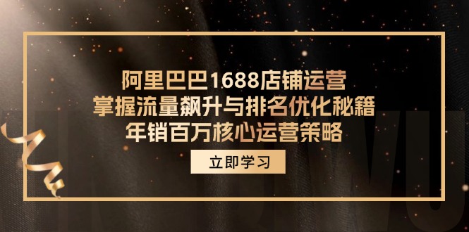 （12184期）阿里巴巴1688店铺运营，掌握流量飙升与排名优化秘籍 年销百万核心运营策略-白戈学堂