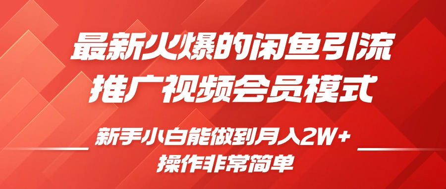 闲鱼引流推广影视会员，0成本就可以操作，新手小白月入过W+-白戈学堂