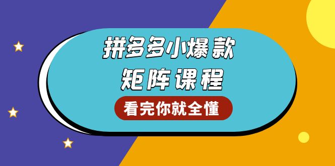 （13699期）拼多多爆款矩阵课程：教你测出店铺爆款，优化销量，提升GMV，打造爆款群-白戈学堂