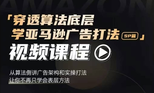 穿透算法底层，学亚马逊广告打法SP篇，从算法侧讲广告架构和实操打法，让你不再只学会表层方法-白戈学堂