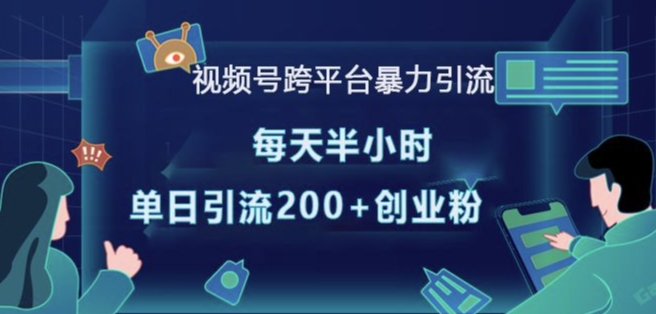 视频号跨平台暴力引流，每天半小时，单日引流200+精准创业粉-白戈学堂