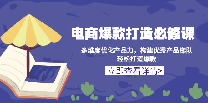 （13689期）电商爆款打造必修课：多维度优化产品力，构建优秀产品梯队，轻松打造爆款-白戈学堂