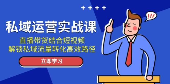 私域运营实战课：直播带货结合短视频，解锁私域流量转化高效路径-白戈学堂