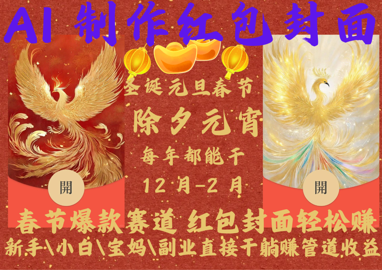 AI红包终于来了  春节谁不发红包？春节谁不领红包？一年一度红包封面，从圣诞干到…-白戈学堂