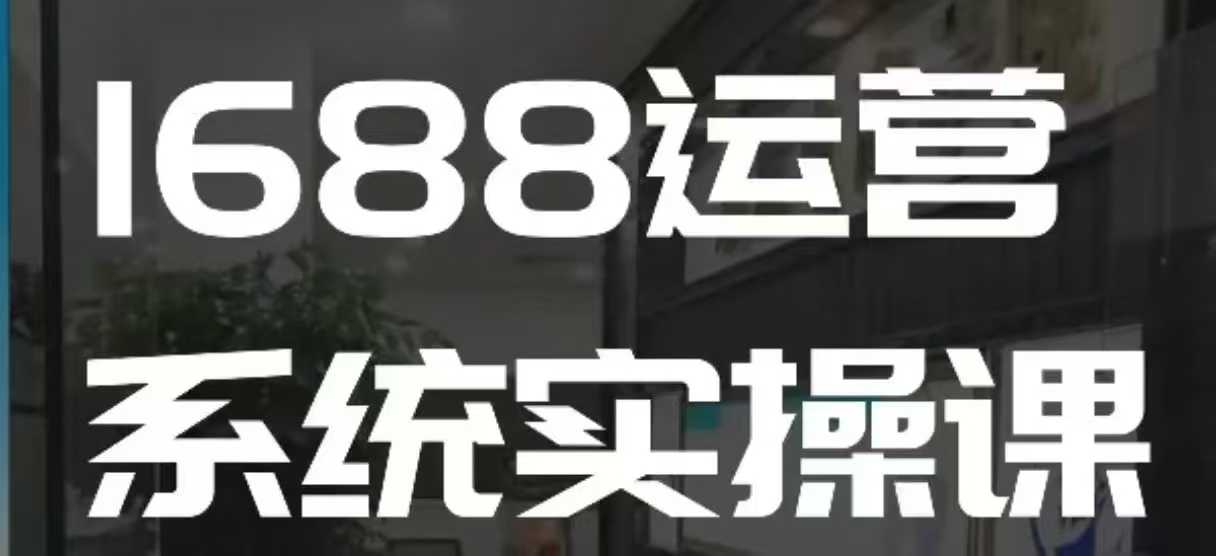 1688高阶运营系统实操课，快速掌握1688店铺运营的核心玩法-白戈学堂