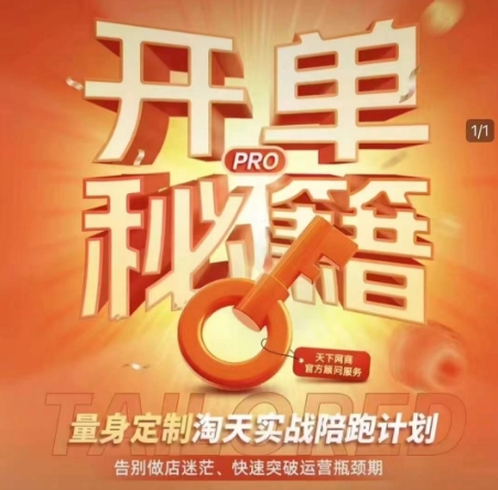 淘宝开单秘籍PRO，量身定制淘天实战陪跑计划，告别做店迷茫、快速突破运营瓶颈期-白戈学堂