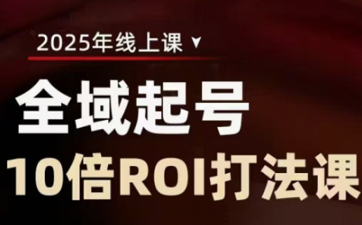 2025全域起号10倍ROI打法课，助你提升直播间的投资回报率-白戈学堂