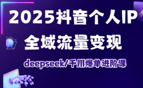 2025抖音个人IP全域流量变现进阶课，deepseek千川爆单进阶课-白戈学堂