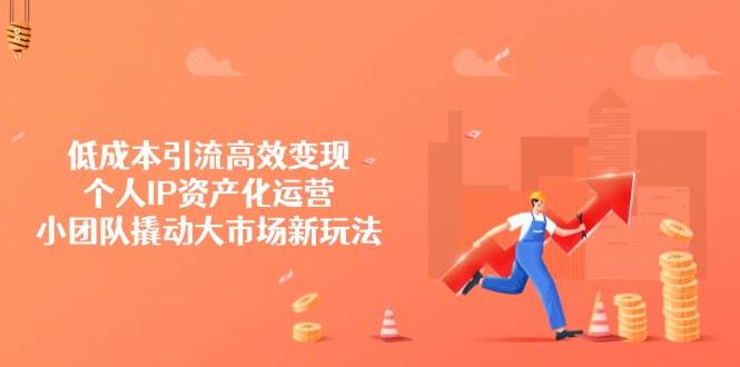 低成本引流高效变现，个人IP资产化运营，小团队撬动大市场新玩法-白戈学堂