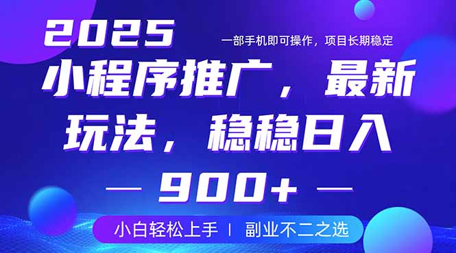 （14137期）25年小程序掘金最新玩法，稳稳日入900+，副业兼职的不二之选-白戈学堂