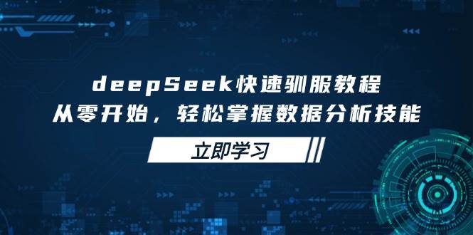 deepSeek快速驯服教程，从零开始，轻松掌握数据分析技能-白戈学堂