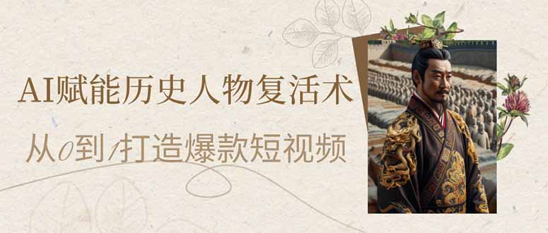 （14311期）AI赋能历史人物复活术：从0到1打造爆款短视频-白戈学堂