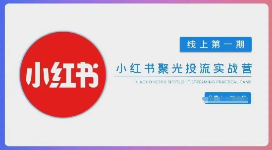 小红书聚光陪跑第一期，教你从0到1玩转小红书聚光投流，搭建小红书付费投流团队，更快的见到效果-白戈学堂