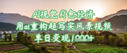 AI视觉疗愈经济：用ai重构超写实风景视频，单日变现多张-白戈学堂